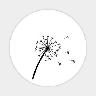 Simple Dandelion Doodle Style Magnet